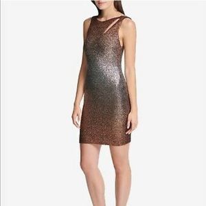 Guess Metallic Ombré Bodycon Dress sz10 Like New